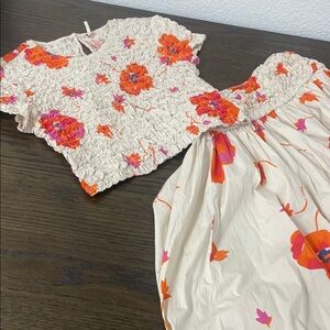 Free People crop top and skirt xs